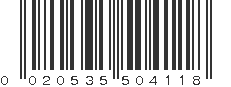 UPC 020535504118