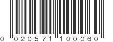 UPC 020571100060