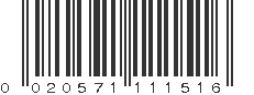 UPC 020571111516