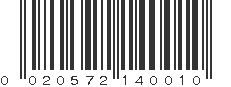 UPC 020572140010