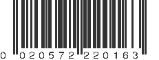 UPC 020572220163