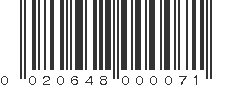 UPC 020648000071