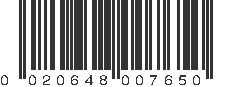 UPC 020648007650