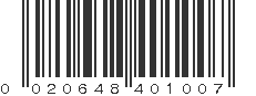 UPC 020648401007