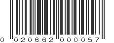 UPC 020662000057