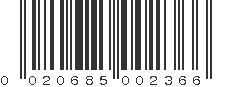 UPC 020685002366