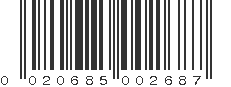 UPC 020685002687