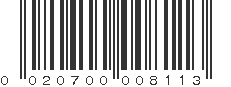 UPC 020700008113