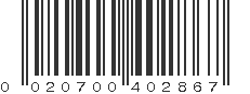 UPC 020700402867