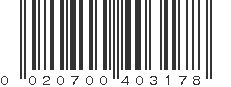 UPC 020700403178