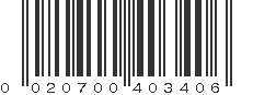 UPC 020700403406