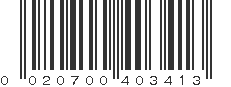 UPC 020700403413