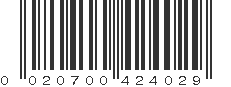 UPC 020700424029