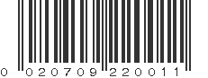 UPC 020709220011