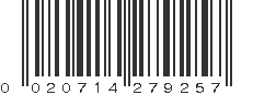 UPC 020714279257