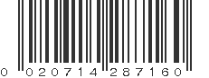 UPC 020714287160