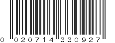 UPC 020714330927