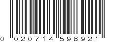 UPC 020714598921