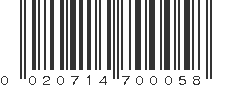 UPC 020714700058