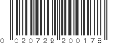 UPC 020729200178