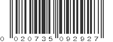 UPC 020735092927