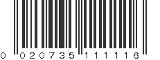 UPC 020735111116