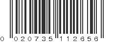 UPC 020735112656