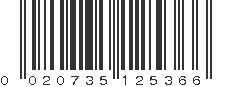 UPC 020735125366