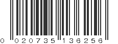 UPC 020735136256