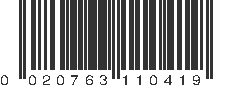 UPC 020763110419