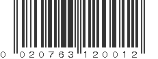 UPC 020763120012