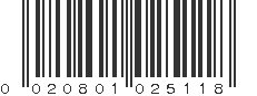 UPC 020801025118