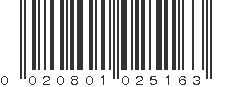 UPC 020801025163