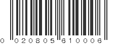 UPC 020805610006