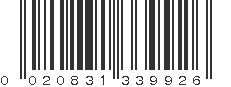 UPC 020831339926