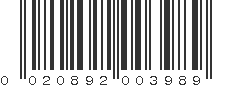 UPC 020892003989