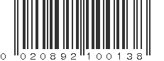 UPC 020892100138