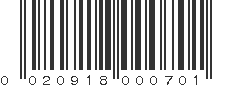 UPC 020918000701