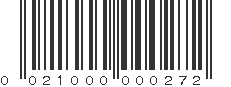 UPC 021000000272