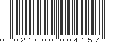 UPC 021000004157