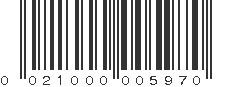 UPC 021000005970