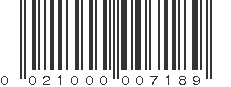 UPC 021000007189