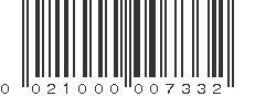 UPC 021000007332