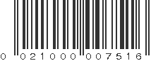 UPC 021000007516