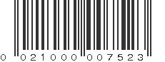 UPC 021000007523