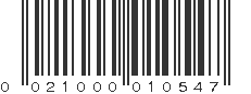 UPC 021000010547