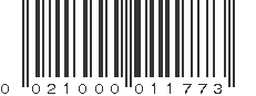 UPC 021000011773