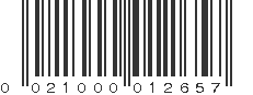 UPC 021000012657