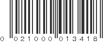 UPC 021000013418