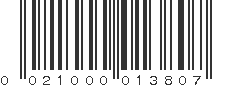 UPC 021000013807